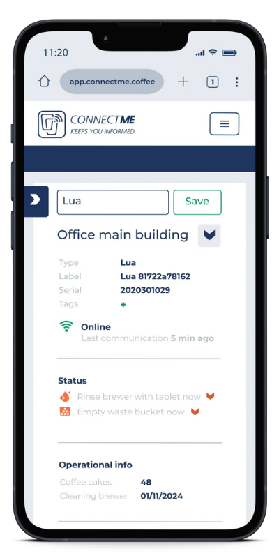 ConnectMe-dashboard-telefoon